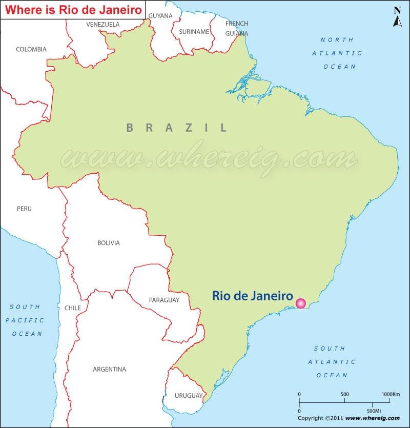 tampilkan Rio de Janeiro pada peta