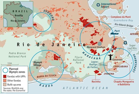 peta keselamatan dari Rio de Janeiro