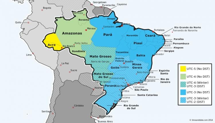 Rio zona waktu peta