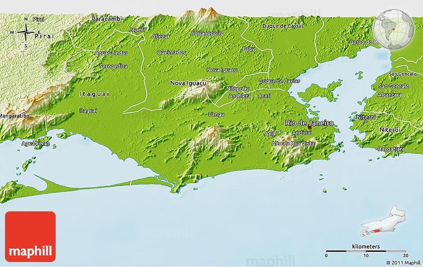 peta geografis dari Rio