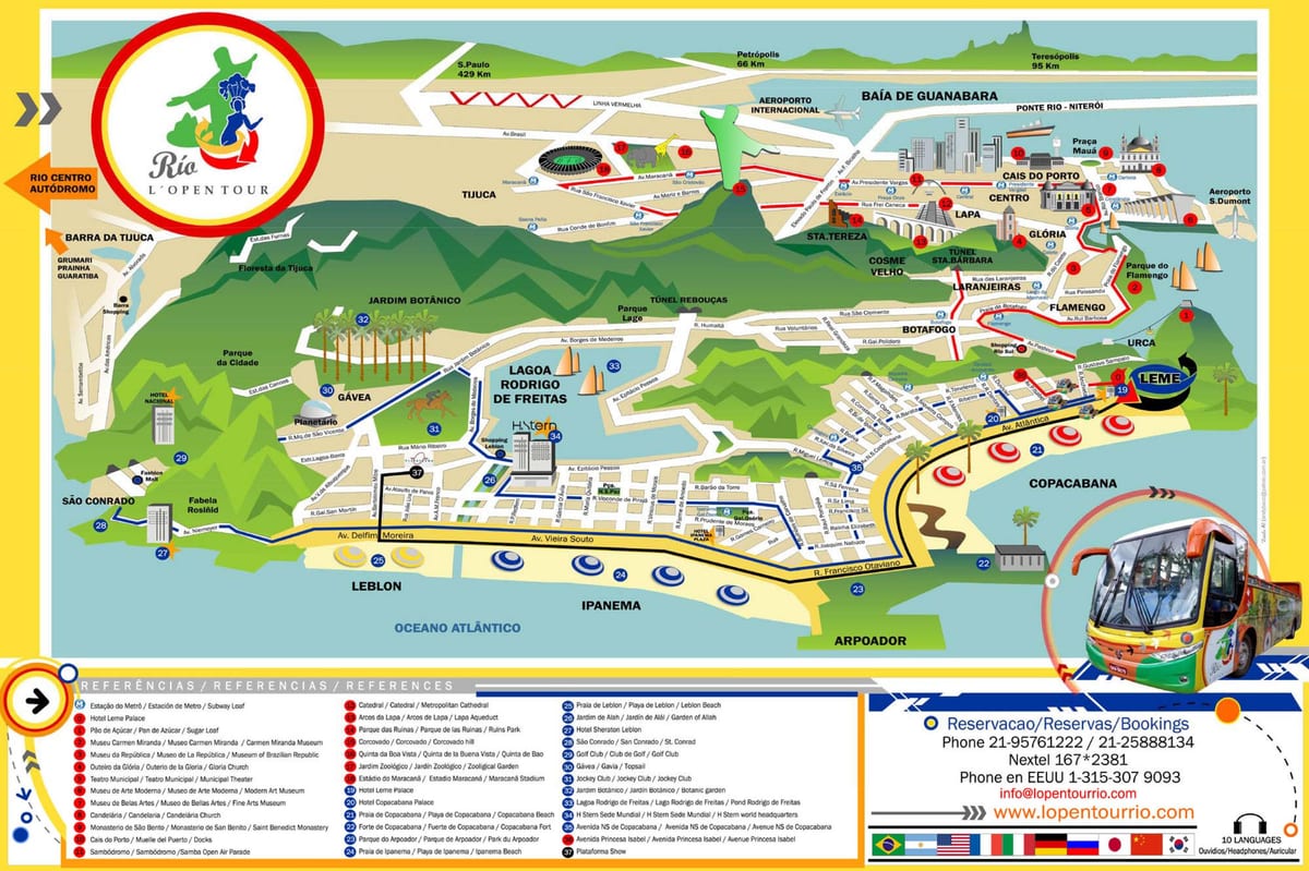 Rio de Janeiro pariwisata peta