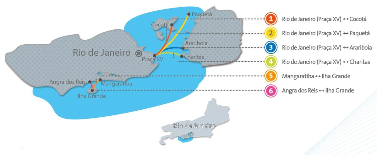 Rio de Janeiro perahu peta