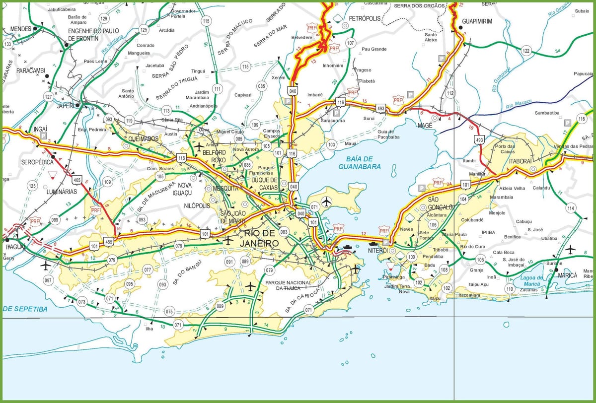 Rio de Janeiro peta jalan