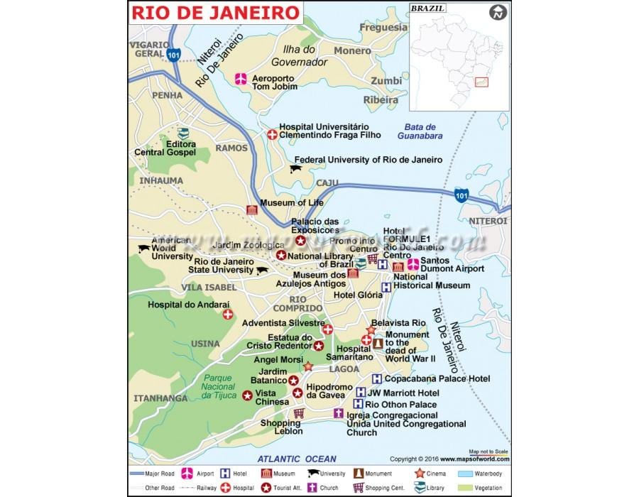 Rio de Janeiro toko peta