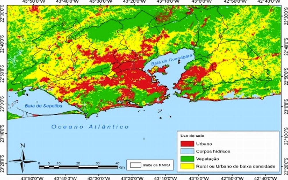 peta topografi Rio