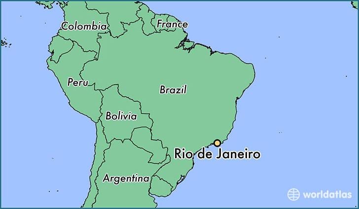 peta yang menunjukkan Rio de Janeiro
