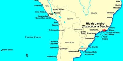 Rio de Janeiro peta amerika selatan