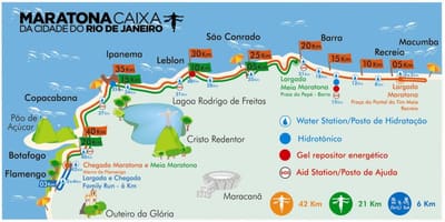 Peta dari Rio rute marathon