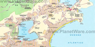 Peta pantai di Rio de Janeiro