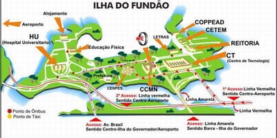 Rio de Janeiro sekolah peta