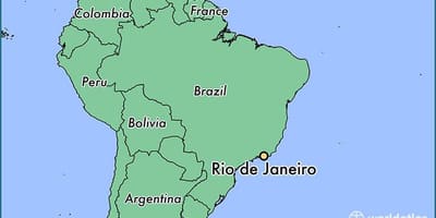 Peta yang menunjukkan Rio de Janeiro